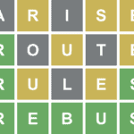 A game of Wordle - The daily word guessing game