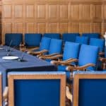 An empty courtroom